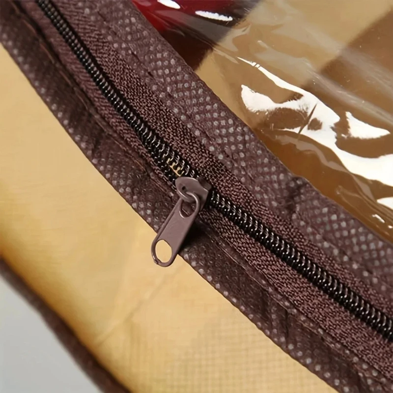 12-Compartment Transparent Shoe Storage Bag - Dustproof and Moisture-Resistant, Hand-Washable, Under-Bed Organizer with Handles