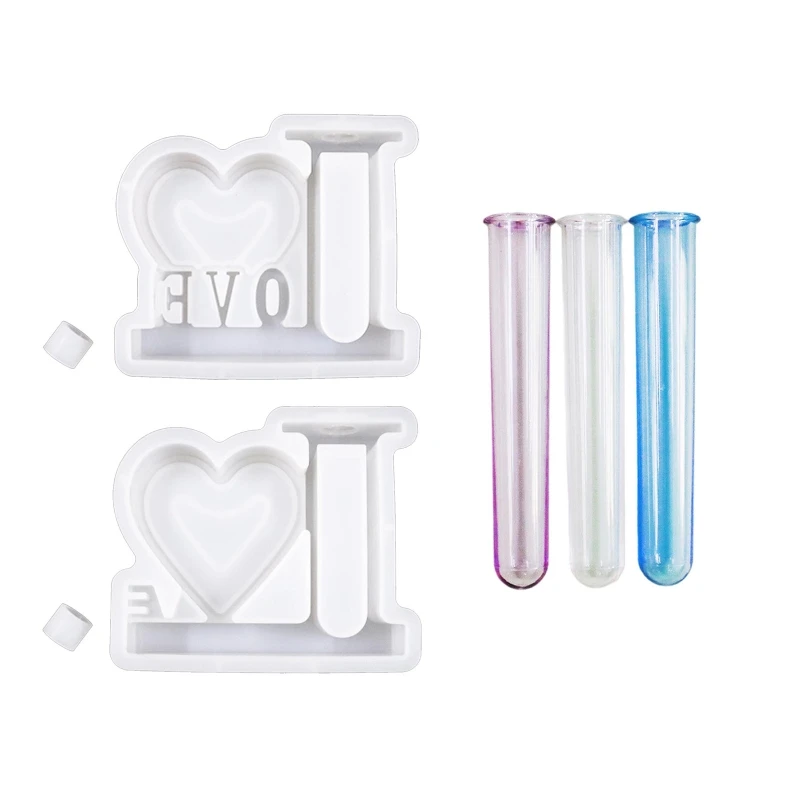 

Y51E Love Flower Vase Hydroponic Plant Propagation Station Resin Mold Silicone Mould