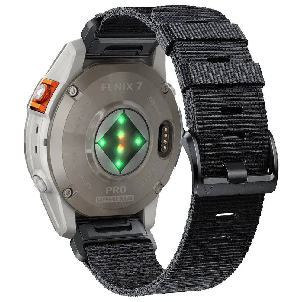 Cinturino In Titanio Con Sgancio Rapido Per Garmin Fenix – 22/26mm, Nero, Compatibile Fenix 7X/7/6X/6/5X/5