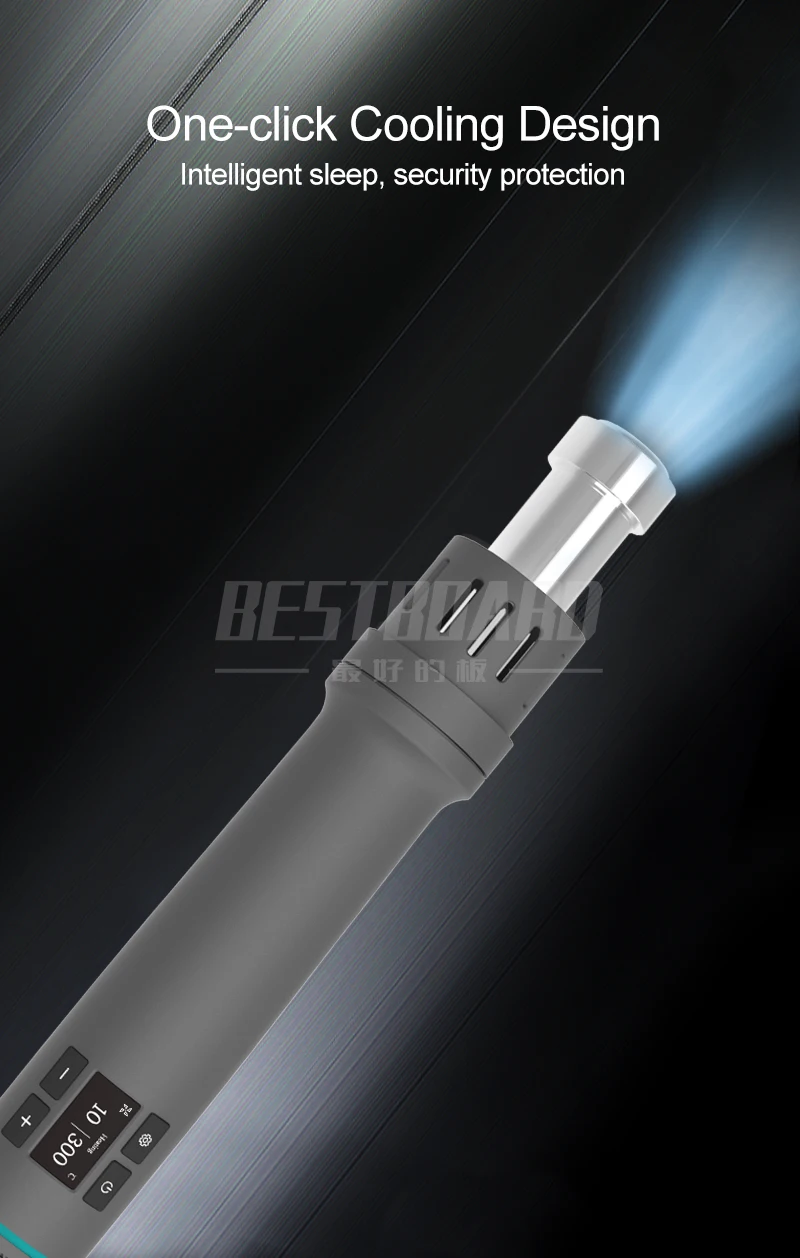 QUICK TR1 고출력 스마트 휴대용 에어건, 1000W, 60,000 rpm, 고효율, 선풍기 균일 가열, 안정적인 열풍 스테이션