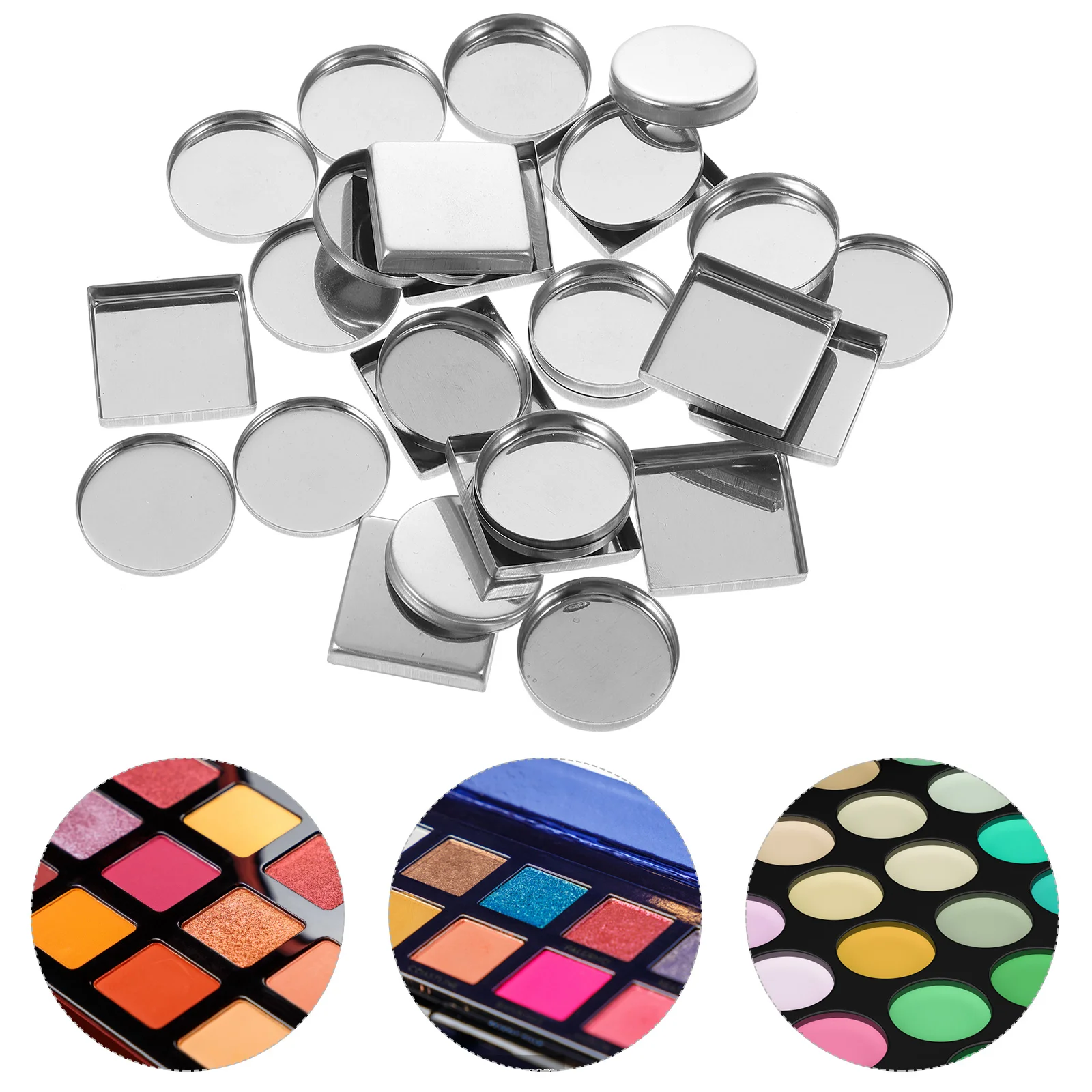 Empty Metal Pan Refillable Round Square Empty Pan universal Eyeshadow Makeup Empty Palette Blush Organizer cosmetics tools