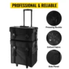 valise maquillage en Nylon 2 en 1 Souple avec Roulettes