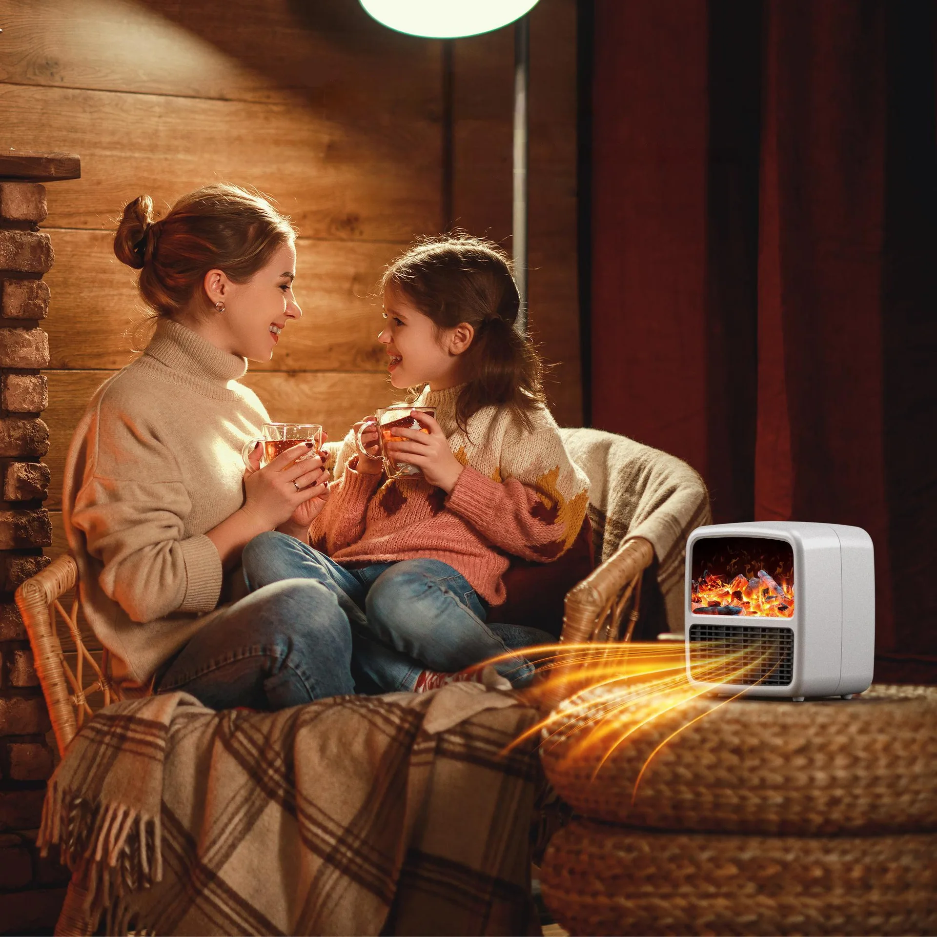 New Xiaomi Household Electric Heater Warmer Portable 3D Anti-real Flame Electric  Heater Warm Air Fan Room Winter Stove Radiator - AliExpress