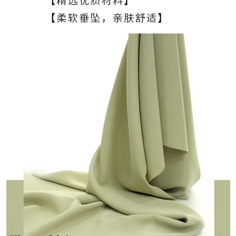 High Quality Thin Solid Color Girdear Anti-Wrinkle Filament Fabric Suit Fashion Women Dress Wide Leg Pants Stretch Draping