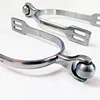 New 1 Pair Stainless Steel Horse Riding Sports Portable Silver Equestrian Boots Training Horse Spurs Equipment With Roller Ball 4