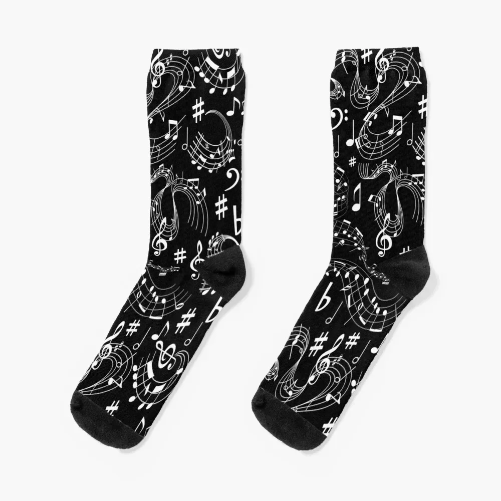 

Music, Musical Notes Socks loose christmas stocking Socks Girl Men's