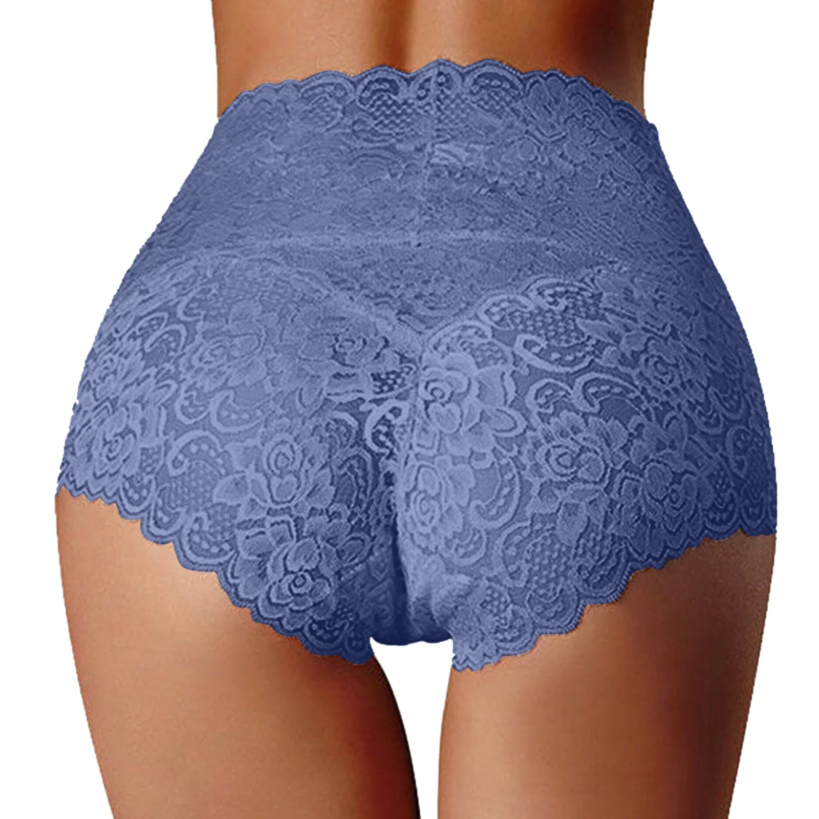 

Sexy High Waist Lingeries Briefs Women's Thin Lace Flower Hollow Out Breathable Cotton Panties Large Size Sport Intimate Panty