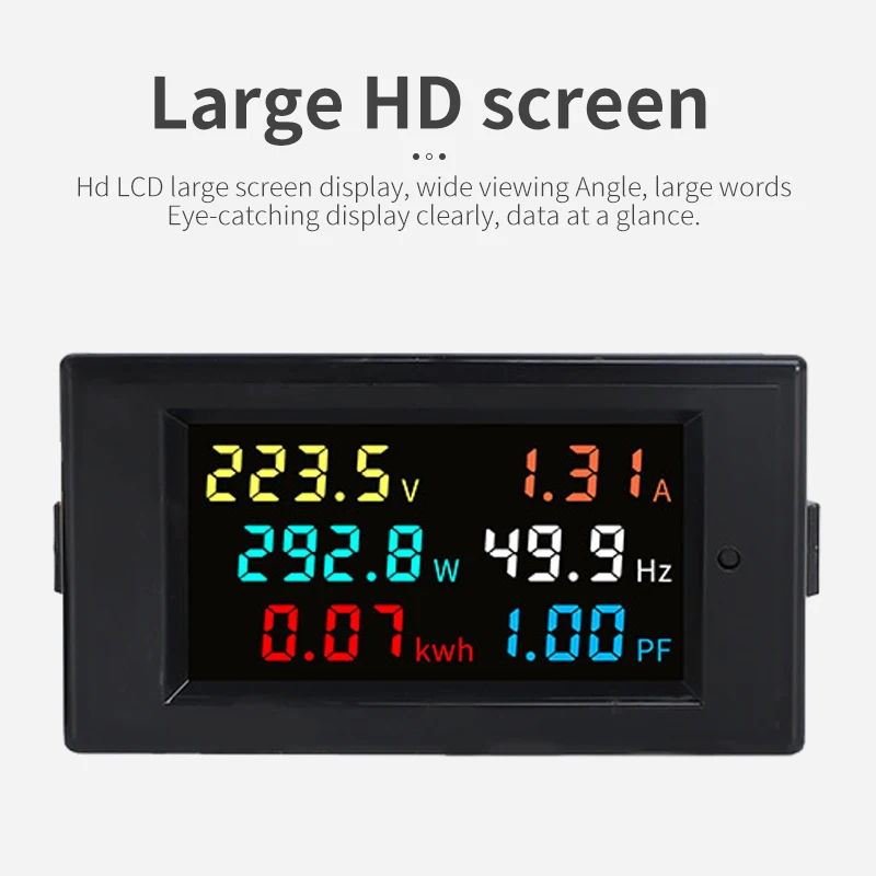 D69-2058 6 디스플레이 미터 LCD 가정용 에너지 미터 전력 테스터 지능형 미터 디지털 전압 및 전류 고정밀