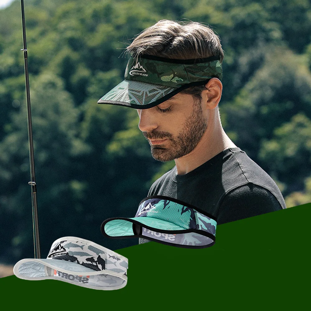 

1Pcs Sport Sun Visor Hat Summer Outdoor Empty Top Breathable Quick-dry Hat Men Women Sweat-absorbent Sun Protection Hat Supplies