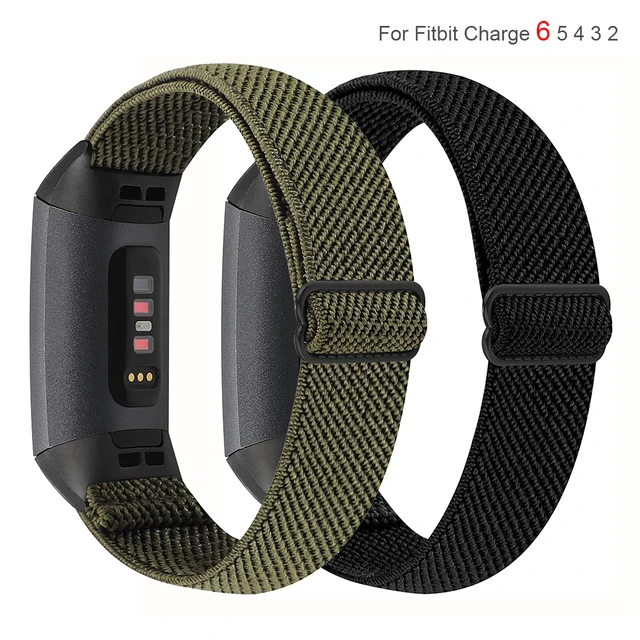 Bracelet en nylon élastique pour Fitbit Charge 6 5 4 3 3 se