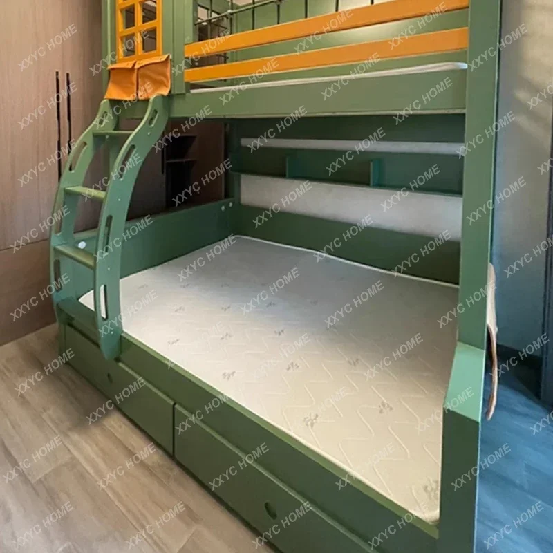 Children Beds Double Storage Space Loft Foldable Bunk Slide Design Mueble Infantil Bedroom Furniture