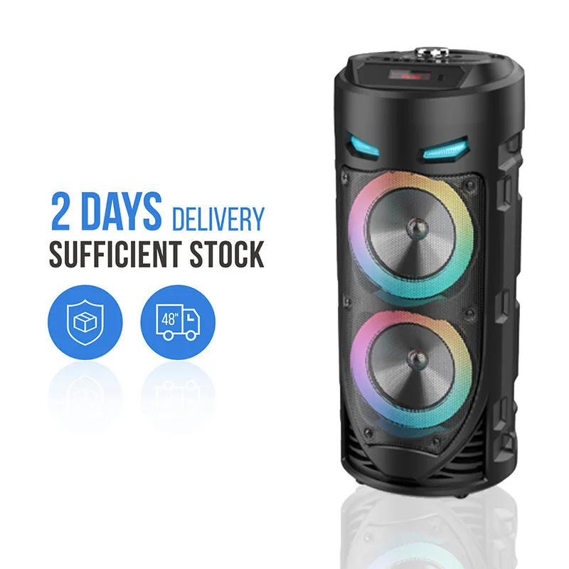 ZQS4239 New Dual 4-inch LED Colored Lights Bluetooth Audio