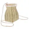 Bamboo Basket Snack Picnic Wicker Baskets Large Mini Manual Handmade Backpack Rattan 2