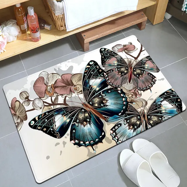 3D 나비 바닥 매트: 거실에 화려함과 편안함을 더하는 독특한 액세서리