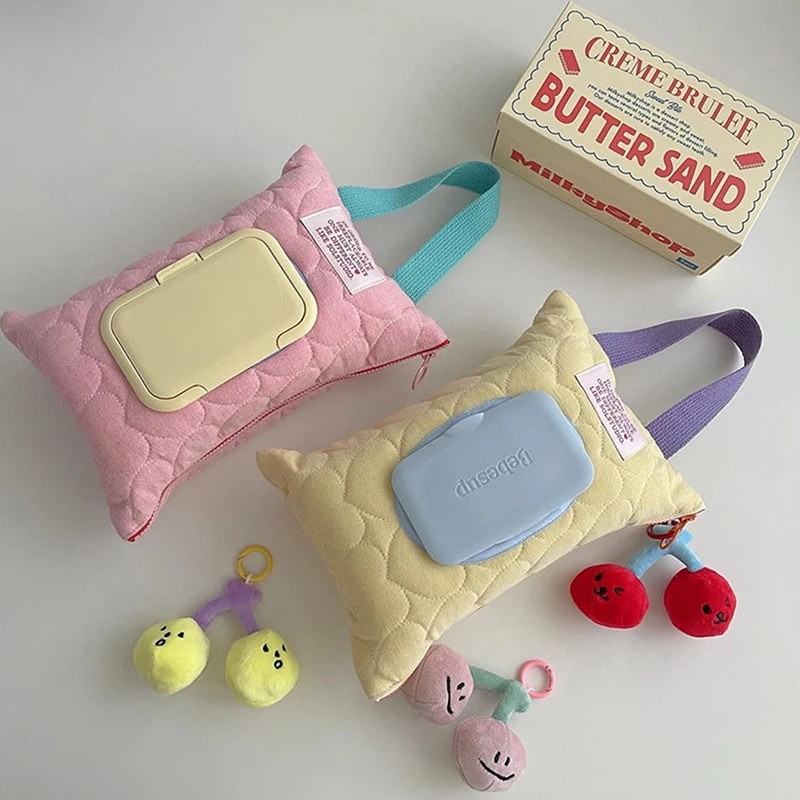 Color Portable Wipes Holder Case Cotton Baby Wet Wipe Pouch Reusable Refillable Cosmetic Pouch Useful Tissue Box 3