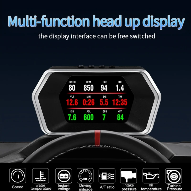     LCD ÷ OBD GPS ڵ HUD  