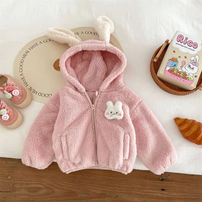 Children's Autumn Winter Coat New Hooded and Velvet Warm Thick Cotton Jacket Kids Outerwear Hoody for Boy Girl