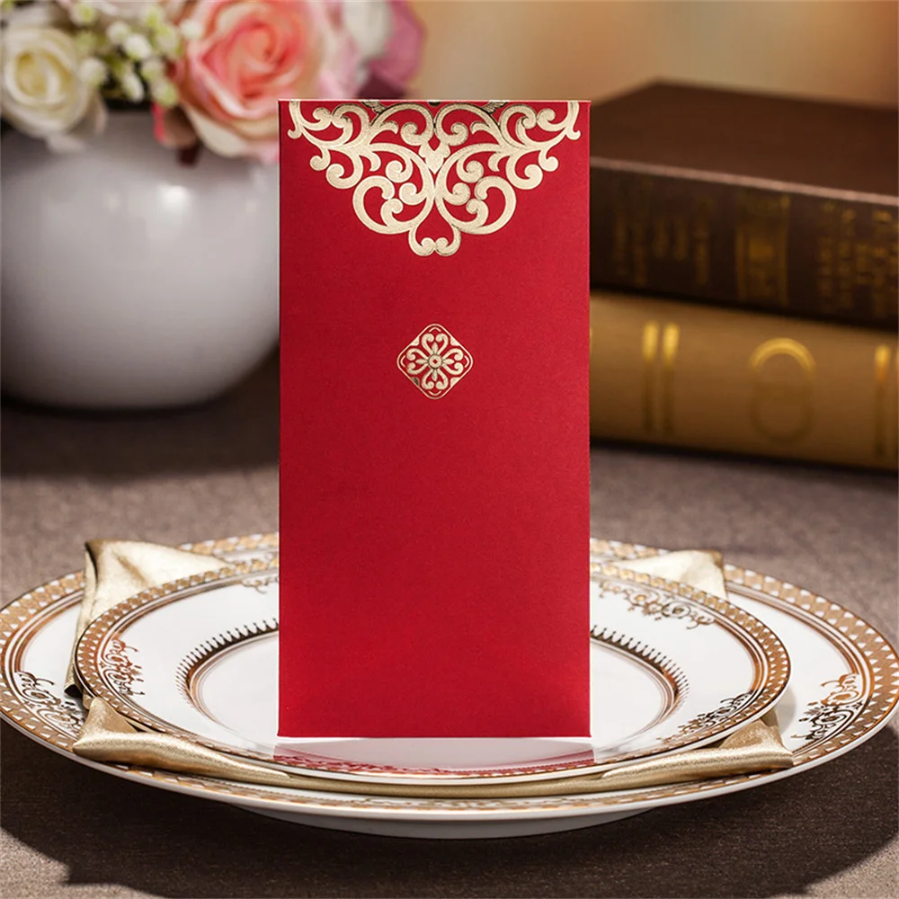 2/6/8/10cards 2023 Folding Red Envelopes Chinese New Year Spring Festival Wish Lucky HongBao Party Gift Supplies