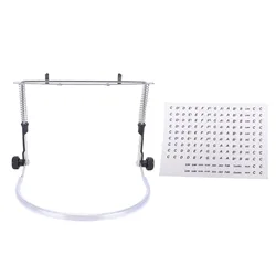Adjustable Alloy Steel Professional Harmonica Neck Holder - Silver with Sticker (Silver)