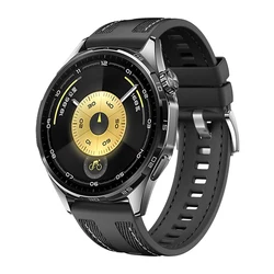 Durable Sports Strap with Composite Nylon and Silicone for 22mm watch strap (Black)