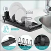 1pcs Expandable Small Dish Drying Rack Dish Racks for Kitchen Counter Dish Drainer Removable Cutlery Holder Kitchen Organization 3