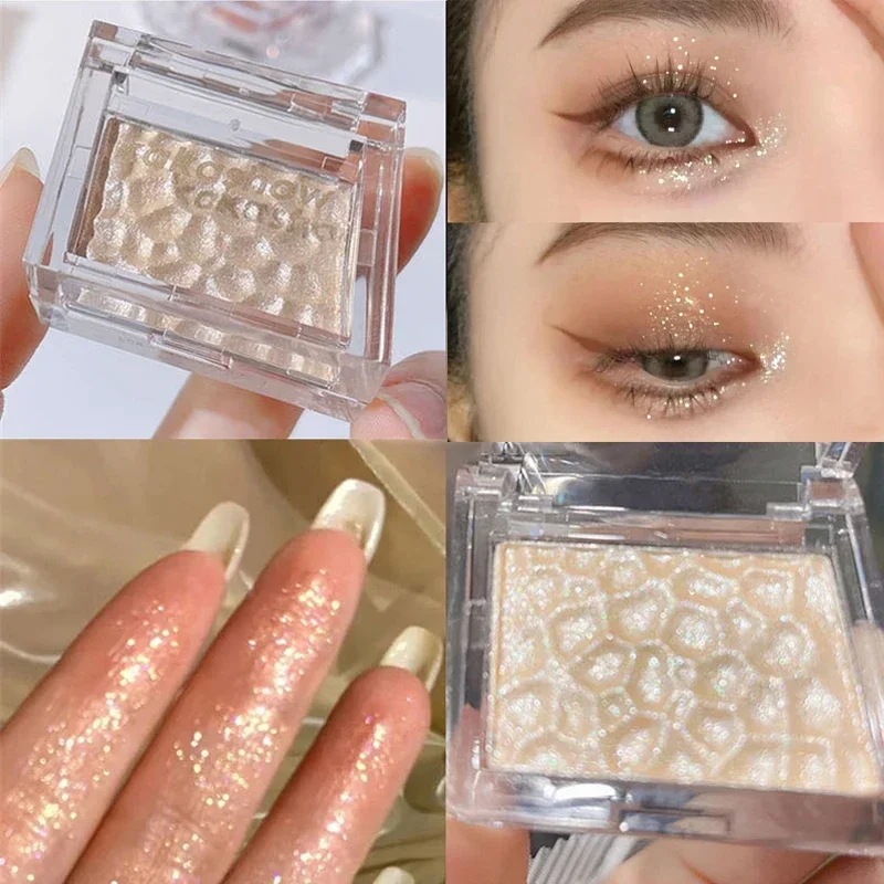 Mashed Potato Highlighter Palette Polarized Glitter Eyeshadow Powder Makeup Glow Face Body Shimmer Shine High Light Cosmetics face highlighter makeup palette contour palette