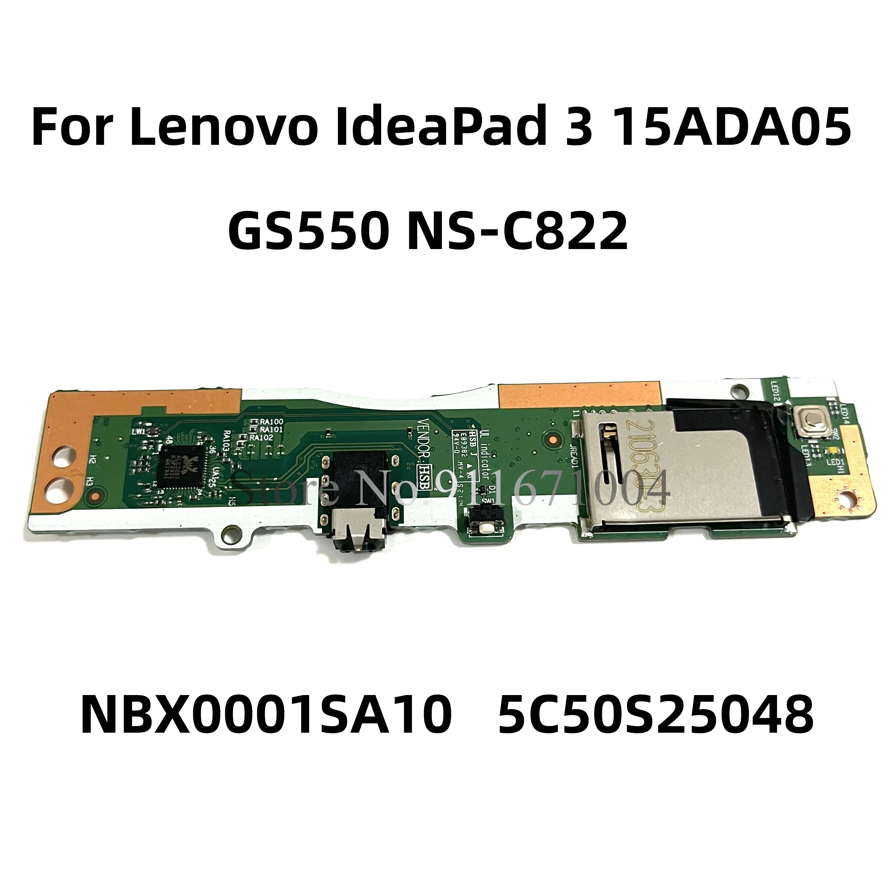 Leitor de Cartão Original para Lenovo Ideapad 15ada05 Laptop Cartão sd Gs550 Ns-c822 Nbx0001sa10 5c50s25048 Novo