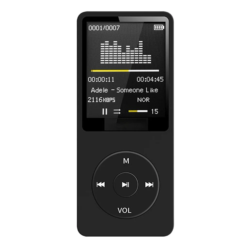 Uziurl Lecteur MP3 USB Avec écouteurs 8 Go Avec écran LCD Pour La Marche Et La Course à Pied (bleu
