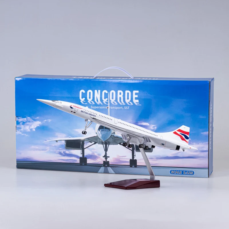 

50cm British Airways Concorde British Airways Model Aircraft Simulation Assembled Adult Collection Display Gift