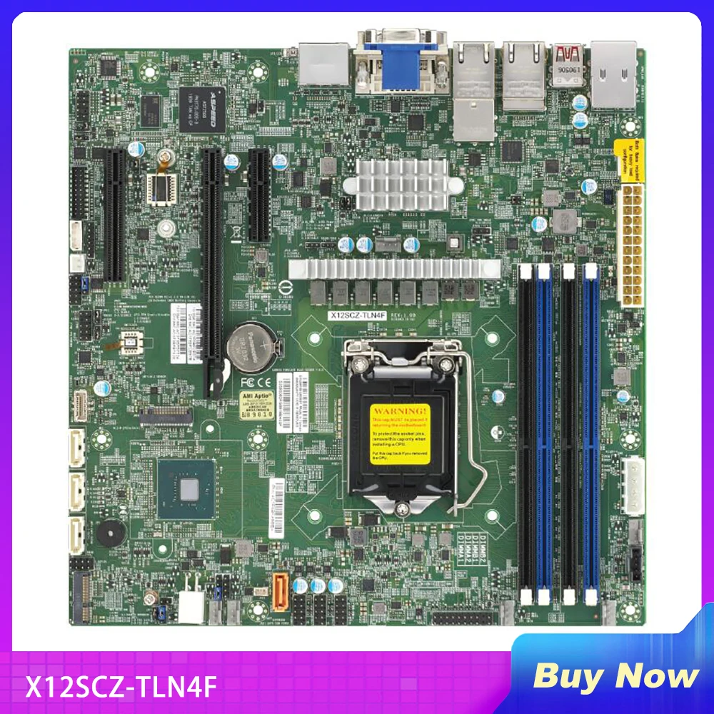 

X12SCZ-TLN4F Motherboard For Supermicro Single-socket Server 10th Generation i3 i5 i7 i9 W-1200 LGA-1200