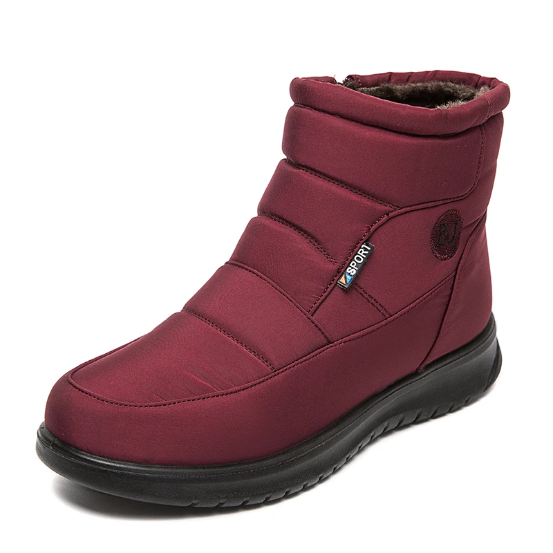 Boots Korean Style Winter Boots Snow Women's Winter Shoes Zipper Ankle Boots With Fur Keep Warm Shoes Woman Trend Botas Mujer