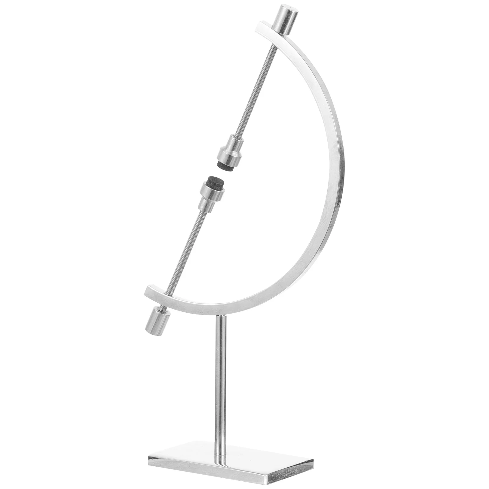 

Adjustable Metal Sphere Holder Stand for Displaying Crystals, Glass Globes, and Minerals