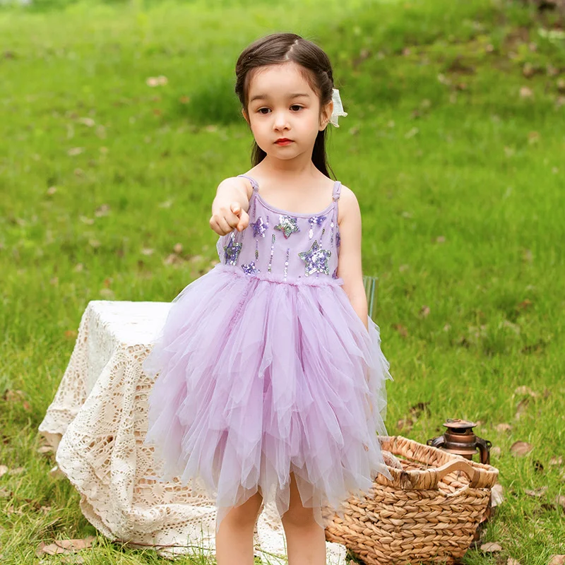 Children's Wear Summer New Girls' Suspender Princess Skirt Ballet Gauze Shawl Skirt
