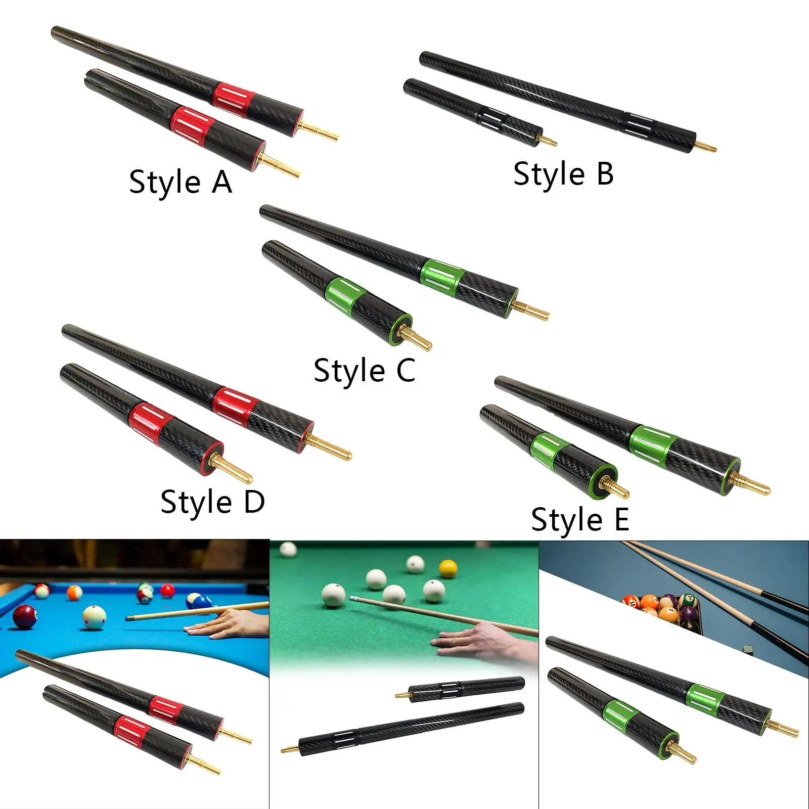 

Pool Cue Extension Billiard Cue Extension Carbon Fiber Comfortable Billiard Connect Shaft Portable Pool Stick Extension