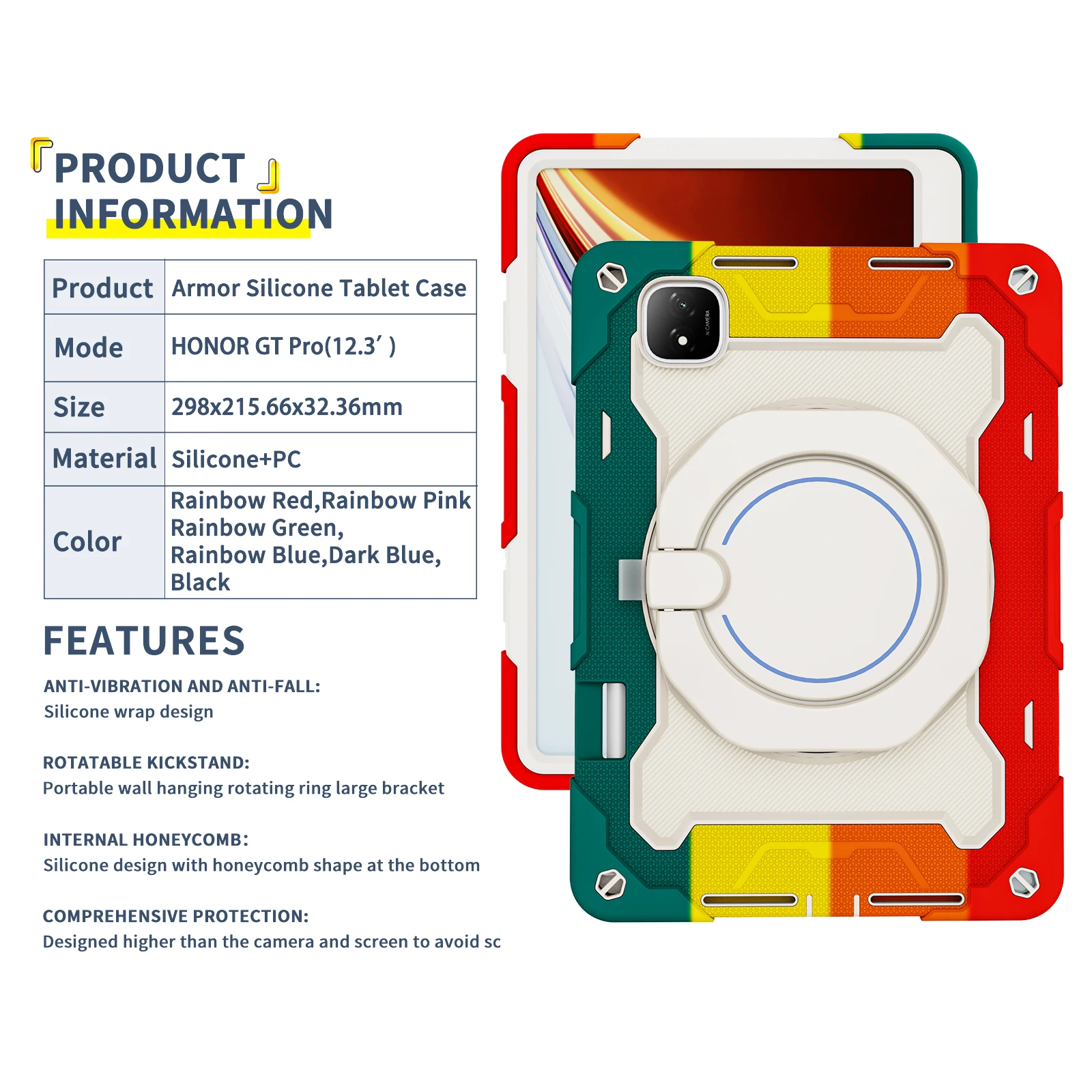 Heavy Duty Shockproof Tablet Case with Stand and Pen Slot