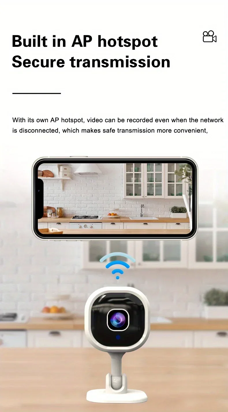 

A3 mini HD night vision camera, mobile phone push alarm detection, two-way intercom wireless WIFI motion remote viewing