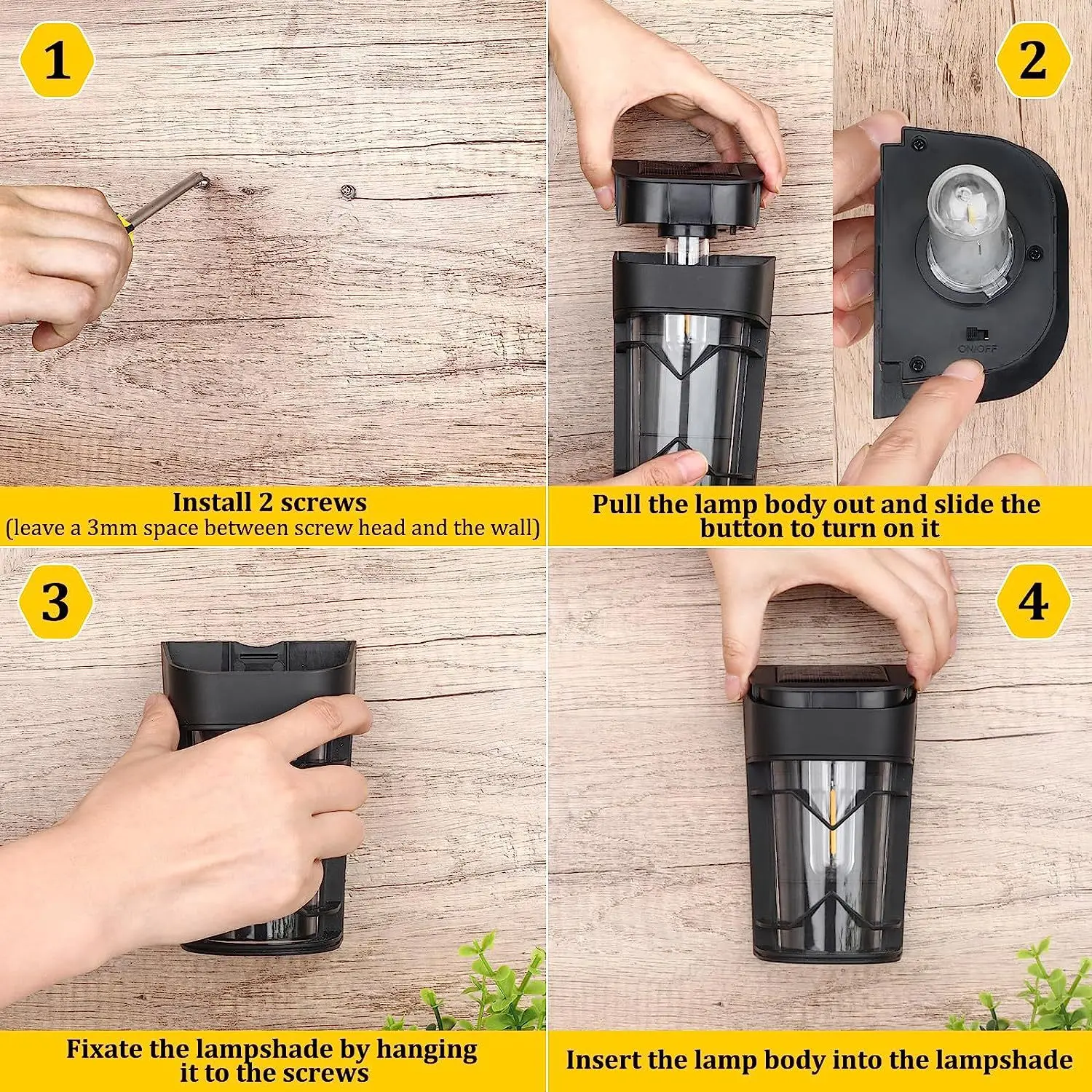 Solar Outdoor Lights Garden Balcony Home Sensor Lights Wall Light Waterproof Staircase Fence Street Light Super Bright Lights