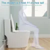 Dual Flush Elongated Standard One Piece Toilet with Comfortable Seat Height,Powerful&Quiet Dual Flush Modern Toilet,Glossy White 5