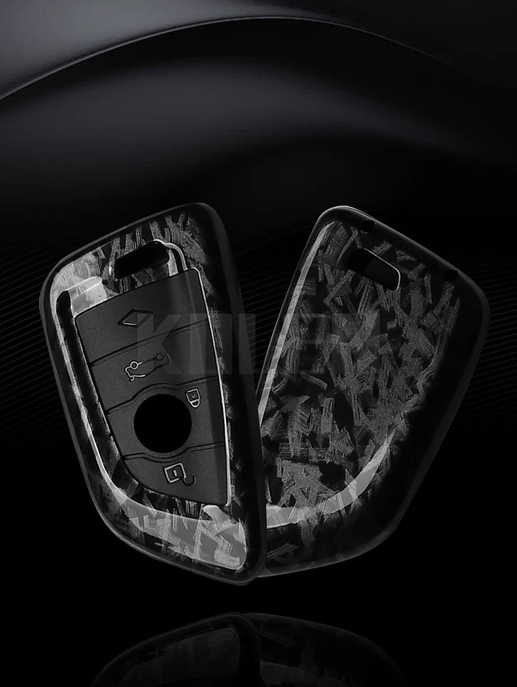 ABS Carbon Faser Auto Schlüssel Fall Abdeckung Für BMW X1 X3 X5 X6 X7 1 3 5 6 7 Serie G20 G30 G11 F15 F16 G01 G02 F48 Geschützte Shell Fob – Detail 3