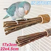 wooden parrot stand pole perch wood natural tree branch bird stand beak and claw grinding parrot toys birdcage decoration pets 1