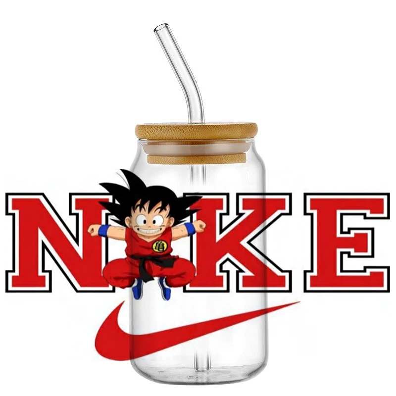 Miniso Various cartoon characters Stickers Waterproof UV DTF Cup Mug Wraps Sticker DIY 3D Wrap Decal For 16oz Libbey Glass 3d stickers cup wraps 3d wall stickers