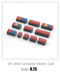 Description Picture 3 of itemWire Connectors 1 2 3 Pin Splitter Led Electric Push in Terminal Blocks Quick Connector Conductor Cable Junction Box 0.5-6mm²