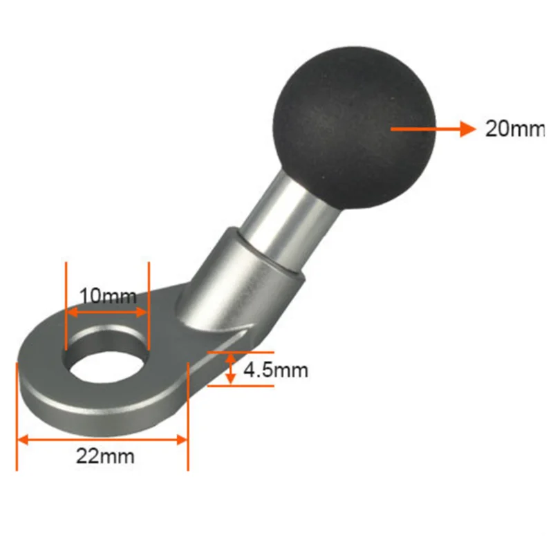 20mm 볼 헤드 브래킷 확장 베이스 오토바이 백미러 액세서리 8-10mm 나사 고..