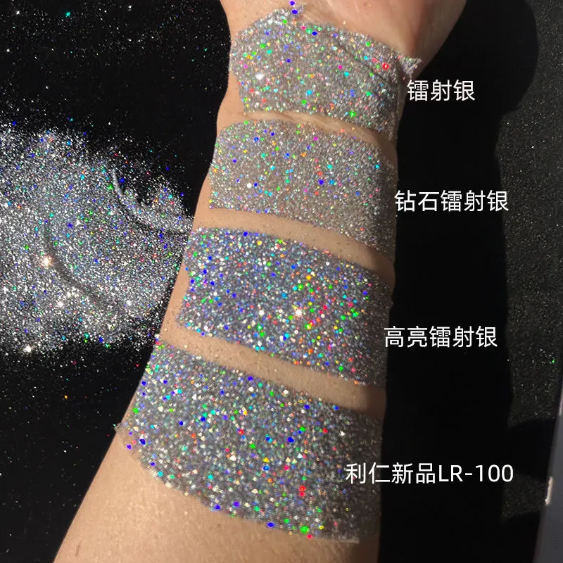 

Laser Glitter Powder Aperture Laser Powder Ink Superfine Laser Glitter Powder Suitable for Nail Art Eye Shadow Bag Decoration