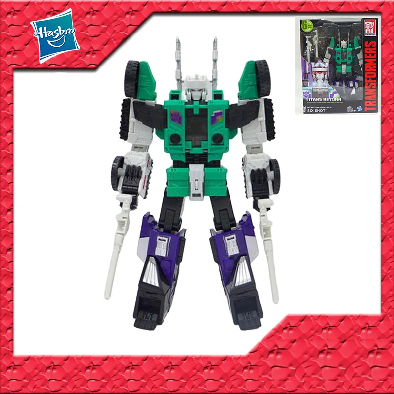 In Magazzino Trasformatori Per Tomy Tapara Originali Titans Return Six Shot Leader Pvc Anime Figure Action Figures Model Toys