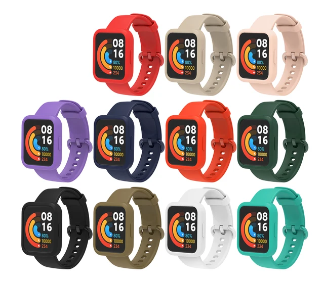 Bracelet montre et étui en silicone pour Redmi Watch 2 Lite