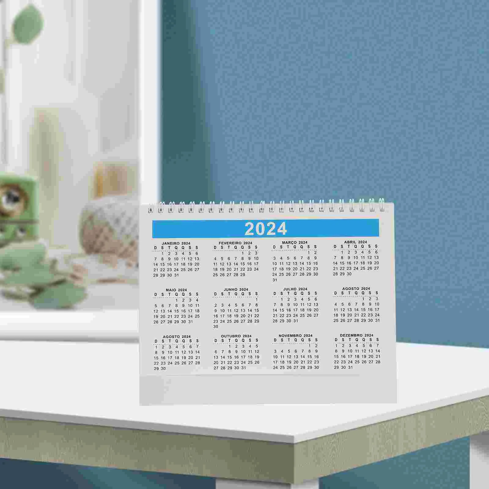 2024 Brazilian Desk Calendar Light House Decorations for Home Standing Household