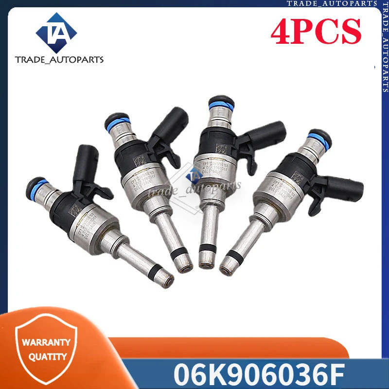 

06K906036F 06K 906 036 F Fuel Injectors 4Pcs For 2019 Audi Q5 Q3 Q5 A3 A6 TT Quattro Volkswagen GTI Jetta 2.0L L4