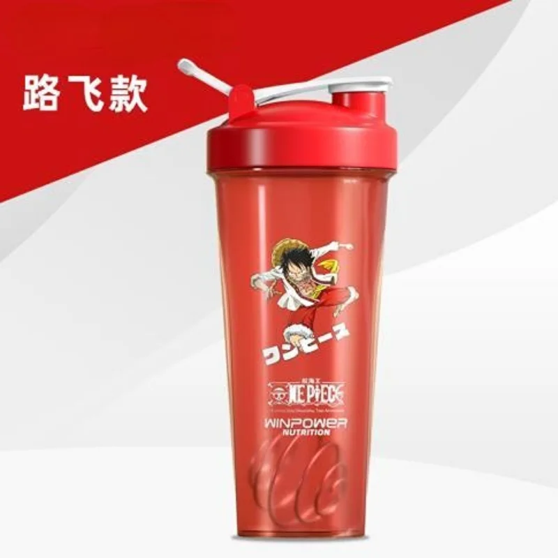 One Piece shaker cup creative fitness sports water cup large-capacity  protein shake powder cup stirring belt scale portable - AliExpress