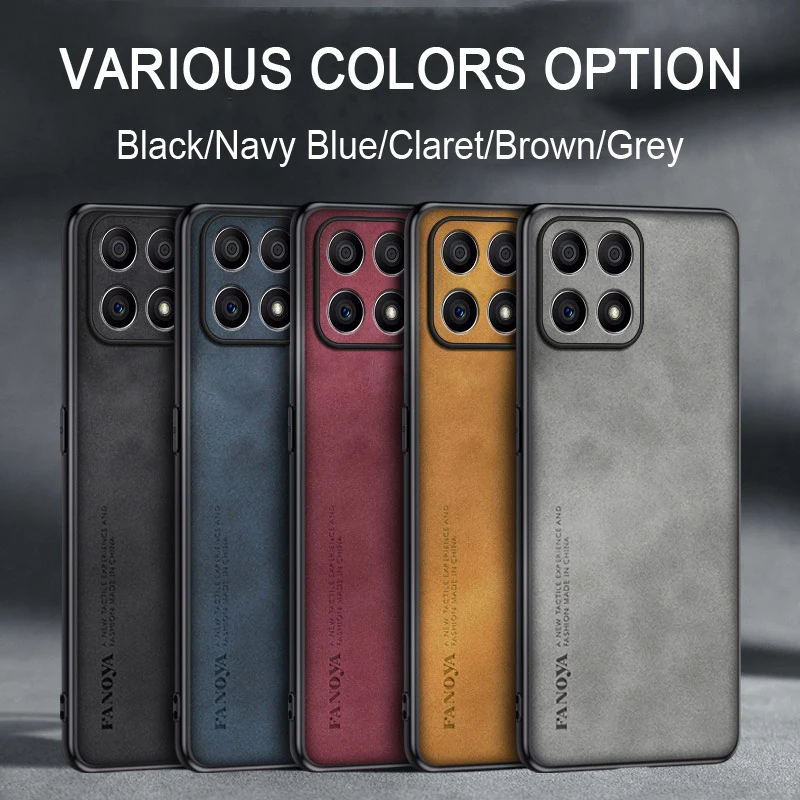 Luxurious Shockproof Matte Leather Phone Case with Soft Back Cover and Skin Feel Finish